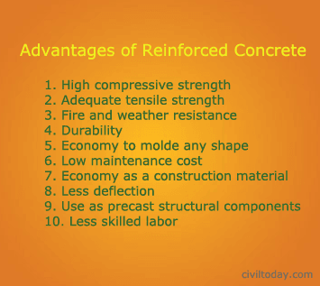 Advantages and Disadvantages of Reinforced Concrete - Civil Engineering