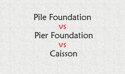 difference between piles piers and caissons